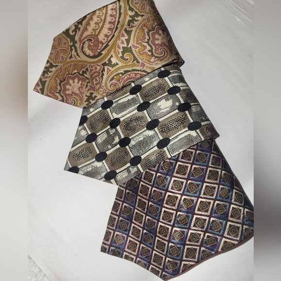 Pierre Balmain Silk Ties Set Of 3 Extra Long 100% Silk‎ - Picture 2 of 7